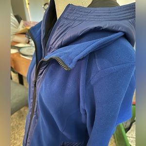 Athleta Double Zip Fleece Jacket